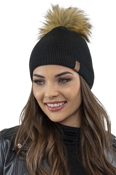 Vivisence Dames Winter Muts En Sjaal Set - Zachte Acrylgaren Antistatische Muts Met Imitatiebont Pompom Perfecte Pasvorm Sjaal 176x44 cm - Warmte En Comfort Voor Alledaagse Elegante En Sportieve Outfits -