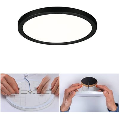 VariFit LED-inbouwpaneel Areo IP44 rond 175 mm 13W 1300lm 4000K Zwart