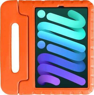 Hoes - Geschikt voor Apple iPad Mini 6 (2021) - 8.3 inch - 6e Generatie - Kinderhoes Shockproof Bumper - Kidsproof Case - Tablet Hoesje - Kinder Hoesje Cover - Oranje