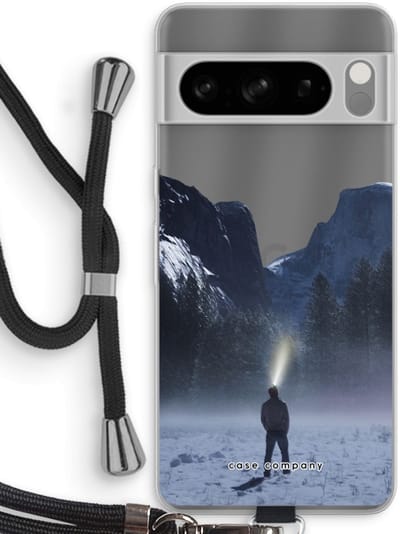 Case Company® - Hoesje met koord geschikt voor Google Pixel 8 Pro hoesje met Koord - Wanderlust - Telefoonhoesje met Zwart Koord - Bescherming aan alle Kanten en Over de Schermrand