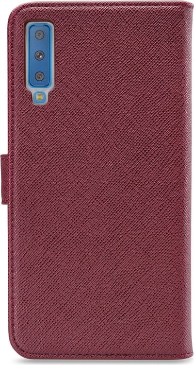 My Style Telefoonhoesje geschikt voor Samsung Galaxy A7 (2018) Hoesje | My Style Flex Wallet Bookcase Portemonnee | Pasjeshouder voor 3 Pasjes | Telefoonhoesje voor Pinpas / OV Kaart / Rijbewijs - Bordeaux | Bordeaux rood
