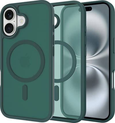 Just in Case hoesje geschikt voor iPhone 17 - Compatibel met MagSafe - Military Grade Backcover - Groen