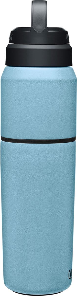 CamelBak Multibev Vacuum Thermosfles - 650 ml + 500 ml - BPA-vrij - Dubbelwandige Isolatie - 100% Lekvrije Dop - Urenlang Warm of Koud Drinken - Antislip Siliconen Bodem - Waterfles met Afneembare Reisbeker - Fles en Mok - Blauw (Dusk Blue)