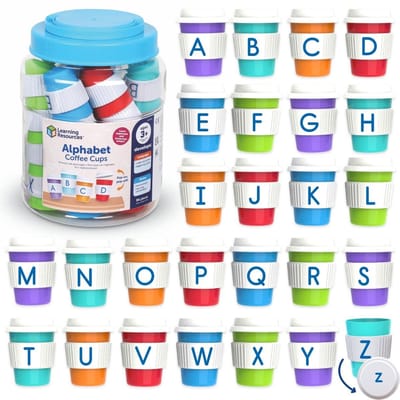 Learning Resources Alfabet koffiecups - mini meeneem bekers - Hoofdletters & kleine letters - 3+