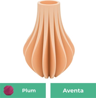 Aventa design vaas – Decoratieve vaas - Plum - 3d geprinte vaas – geschikt voor droogbloemen - 20CM