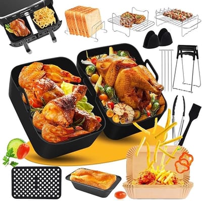 Airfryer Accessoireset 65-delig voor Dual Zone Heteluchtfriteuse