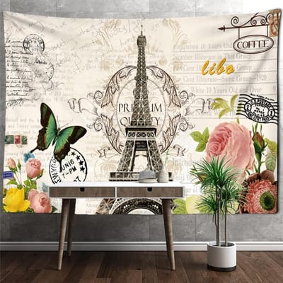 Nautische Achtergrond Cartoon Stempel Wandtapijt Wandhanger Retro Kawaii Hippie Tapiz Psychedelisch Kinderkamer Huisdecoratie 95x70cm gray