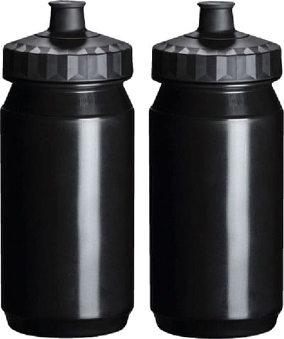 Drinkfles Waterfles 2x 550 ml Zwart Bidons Fietsen Hardlopen
