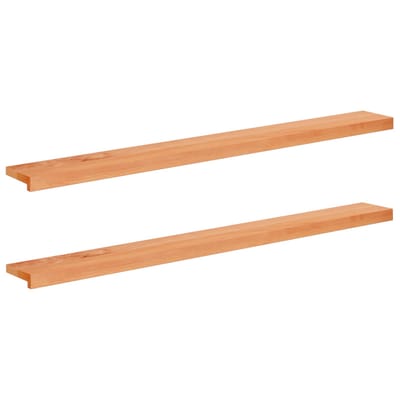 vidaXL - Raamprofielen - 2 - st - Gevoerd - 140 - x - 15 - x - 2 - cm - Massief - beukenhout