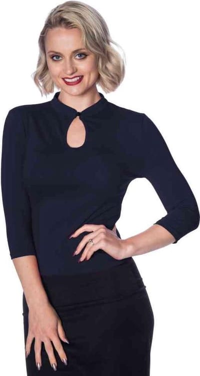 Dancing Days - PEEK A BOO MANDARIN Longsleeve top - S - Blauw