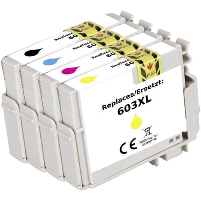 Renkforce Inktcartridge vervangt Epson 603, T03U5, T03U1, T03U2, T03U3, T03U4 Compatibel Combipack Zwart, Cyaan, Magenta, Geel RF-5655902