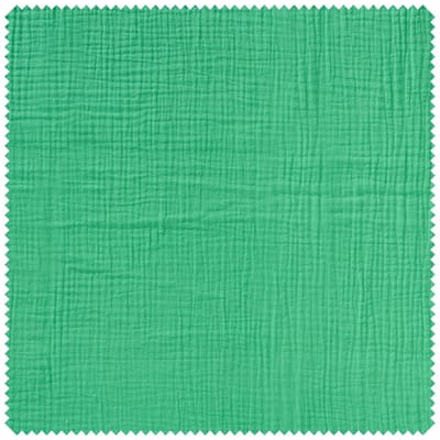 Musselin katoenen stof "Uni" - Basilicum Groen