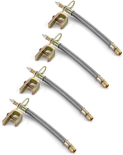 Dailygoods- Ventielverlenger 19 cm - 4 Stuks - Roestvrij Staal - Duurzaam - Universeel - Geschikt voor Vrachtwagens/Campers - Bandventiel