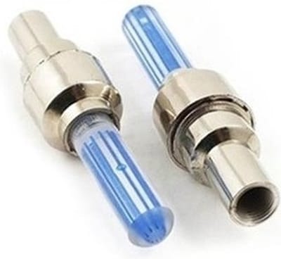 Ventielverlichting - 2x - blauw - LED - incl. batterijen - fietsverlichting