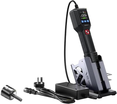 Heteluchtpistool - Warmtepistool - Reparatie en lassen - Nauwkeurige temperatuurregeling - 550W - Zwart