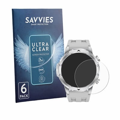 Savvies - Screenprotector voor FitVigor Smartwatch 1.53" - Folie Beschermfolie transparant 6 Stuks