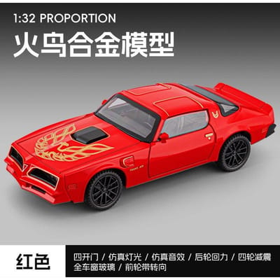 1:32 Pontiac Firebird Trans Am 2e Generatie Legering Diecast Modelauto Huisdecoratie & Trendy Bureauornamenten Vakantiegeschenk red