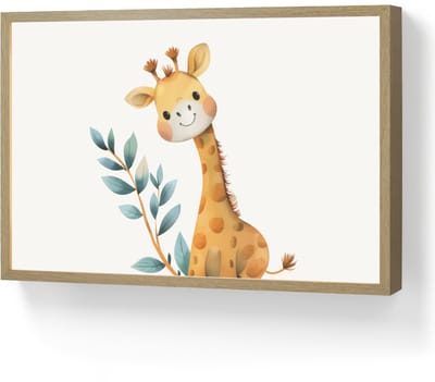 Nachtlampje 60x40 cm - Kinder lamp - Giraf - Dier - Wilde dieren - Tafellamp kinderkamer draadloos - Slaapkamer lampje - Bedlamp kinderen - Kinderlampje - Wandlamp babykamer - Nachtlampjes