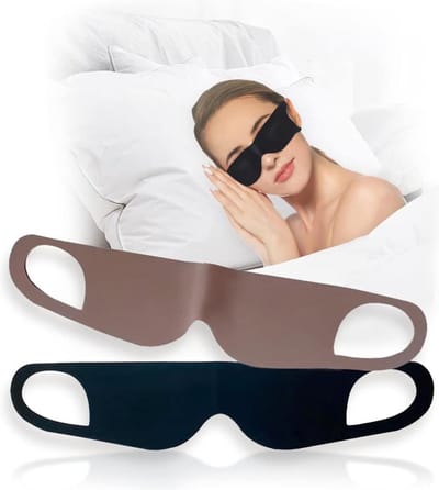 Biologisch materiaal zijdeachtig zacht ademend oogmasker geen druk op oren zijmouwen rekbaar licht comfortabel (L kaki)