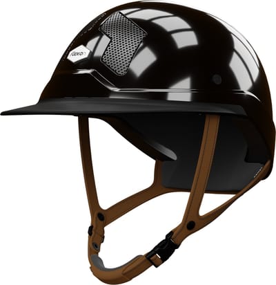 Flex-On Cap Armet Mixte Glanzend Zwart-Bruin M