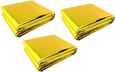 Nooddekens Set - Thermo Folie - Buitenactiviteiten Bescherming - Dubbelzijdig Aluminium - 210x140cm - Diverse Kleuren