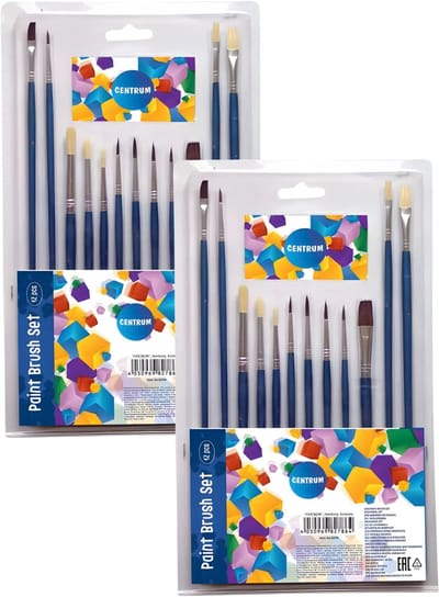 Centrum Penselen - set van 24x stuks - schilderen - kwasten - hobby - schoolspullen