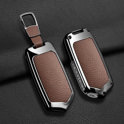 Zinklegering Voor Kia K900 Stinger     4 Knoppen Auto Slimme Afstandsbediening Sleutelhoes Cover Shell Fob Houder Sleutelhanger Beschermer black