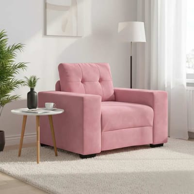 vidaXL - Sofastoel - Roze - 100x78x80 - cm - Fluweel