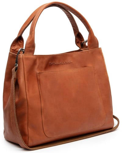 The Chesterfield Brand Tenara Waxed Pull Up Schoudertas - Cognac