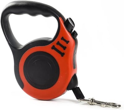 Huisdier Aangelijnd Intrekbare Hondenlijn 3m 5m Puppy Walking Running Leads voor kleine middelgrote honden Intrekbare hondenriem(Red bone,5m)