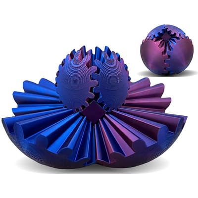 Gear Ball 3D Geprint Draaibare Bal Kubus Bol Fidget Speelgoed Voor Stress Angst Verlichting Stress Bol Bureau Speelgoed Voor Volwassenen Kind Cadeau