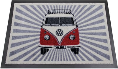 BRISA VW Collection - Volkswagen T1 Bulli Bus voetmat, deurmat, schone loopmat, voetvuilafstrijker (70x50 cm)