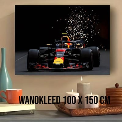 Allernieuwste.nl® Wandkleed Red Bull Racing F1 Formule 1 - Autosport F1 Racewagen - - Wandtapijt Wanddecoratie Muurkleed Tapestry – Kleur - 100 x 150 cm