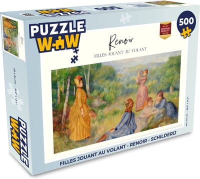 Puzzel Filles Jouant au volant - Renoir - Schilderij - Legpuzzel - Puzzel 500 stukjes