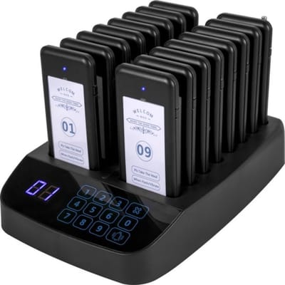 Restaurant pieper PRO - 500 meter - Pager - Oproepsysteem horeca - Handsets - Draadloos - 16 stuks