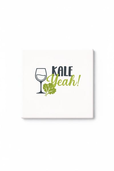 Grappige Kale Yeah Keramische Tegel – Gezonde Voeding Quote Decoratieve Cadeau Tegel voor Veganisten, Vegetariërs & Keuken Decoratie