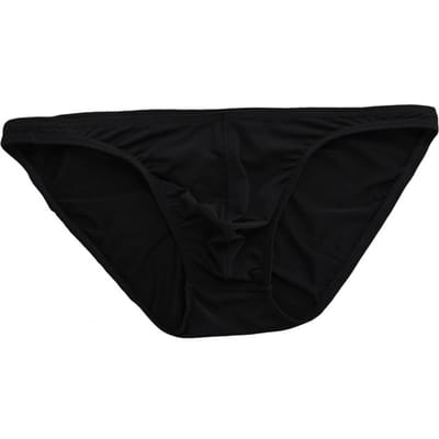 Heren Slips IJszijde Ultradunne Lage Taille Ondergoed met Onafhankelijke Zak Effen Kleur Elastisch Ademend Ondergoed XXXL zwart