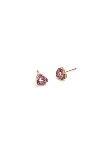 Belegde harten knopjes Diep roze