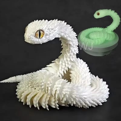 Serpent imprimé en 3D de 30 cm, articulation mobile, jouet poupée, décoration de bureauSimulation, jouet artisanal pour enfants, cadeau