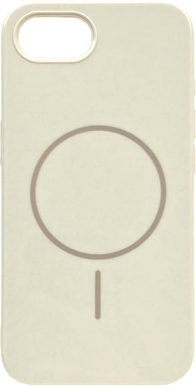 Casemania Hoesje Geschikt voor Apple iPhone 17e - Almond Beige - Glitter Siliconen Back Cover - Geschikt voor MagSafe