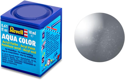 Revell Hobbyverf Acrylverf - Aqua #91 Steel (Ijzer) - Metallic - Acryl - Verf potje - 18 ml