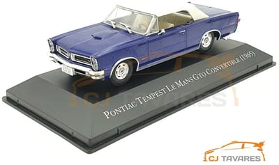 Modelauto Pontiac Tempest Le Mans GTO convertible 1965 blue - Schaal 1:43