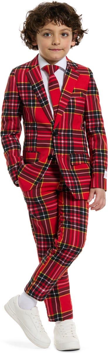 OppoSuits The Lumberjack - Jongens Kostuum - Rood - Kerst - Maat 98/104