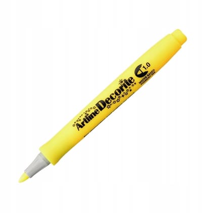 Toma Decoratieve Marker Geel Penseelpunt Permanente Waterbasis
