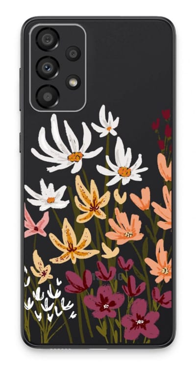 Case Company® - Hoesje geschikt voor Samsung Galaxy A33 5G hoesje - Painted wildflowers - Soft Cover Telefoonhoesje - Bescherming aan alle Kanten en Schermrand
