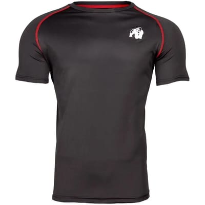 Gorilla Wear Performance T-shirt - Zwart/Rood - S