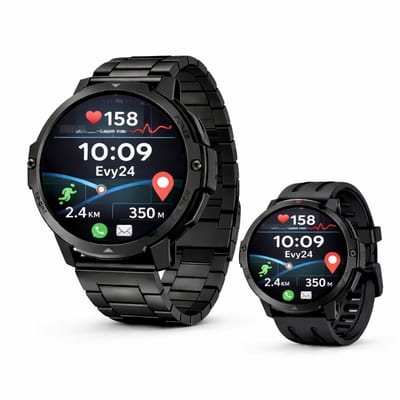 Evy24 GPS Smartwatch Heren & Dames 48mm - Outdoor Sporthorloge Heren - Zelfstandige GPS/GNSS - Belfunctie - Stappenteller - Kompas - Hoogtemeter - Barometer - 5ATM Waterdicht