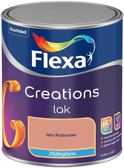 Flexa - Creations Lak Zijdeglans - Iets Rabarber - Mengverf - 750 Ml