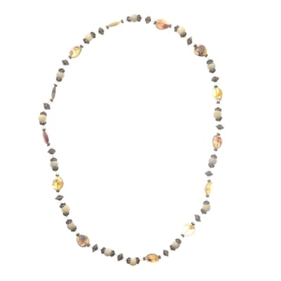 Behave Lange kralen ketting bruin 90 cm