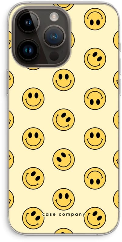 Case Company® - Hoesje geschikt voor iPhone 14 Pro Max hoesje - Smiley N°2 - Soft Cover Telefoonhoesje - Bescherming aan alle Kanten en Schermrand